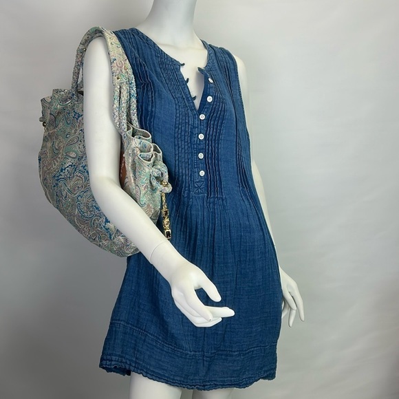 NWT La Gioe di Toscana by Sharon Gioe Leather Paisley Italian Purse Large - Picture 12 of 16